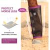Harrison Howard Loose-Fitting Horse Fly Leggings Breathable, Tear-Resistant Fine Mesh Leg Guards Stay-on Comfortable Fly Boots (Set of 4)(Amethyst)