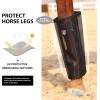 Harrison Howard Loose-Fitting Horse Fly Leggings Breathable, Tear-Resistant Fine Mesh Leg Guards Stay-on Comfortable Fly Boots (Set of 4)(Black)