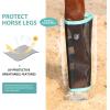Harrison Howard Loose-Fitting Horse Fly Leggings Breathable, Tear-Resistant Fine Mesh Leg Guards Stay-on Comfortable Fly Boots (Set of 4)(Summer Mint)