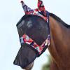 Harrison Howard LumiVista Horse Fly Mask Long Nose with Ears UV Protection for Horse Dream Star L Full Size(Abstract Graffiti)
