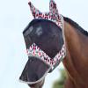 Harrison Howard LumiVista Horse Fly Mask Long Nose with Ears UV Protection for Horse Dream Star L Full Size(Tribal Rhombus)