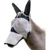 Harrison Howard Mule Donkey Fly Mask Full Face Protection with Nose Cover Mint L(Black)