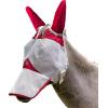 Harrison Howard Mule Donkey Fly Mask Full Face Protection with Nose Cover Mint L(Red)