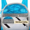 Harrison Howard Pro Luminous Horse Fly Mask Long Nose with Ears UV Protection for Horse Azure Blue/Silver L(Azure Blue/Silver)