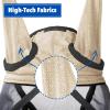 Harrison Howard Pro Luminous Horse Fly Mask Long Nose with Ears UV Protection for Horse Azure Blue/Silver L(Light Champagne)