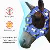 Harrison Howard Super Comfort Stretchy Fly Mask Large Eye Space with UV Protection Soft on Skin with Breathability