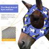 Harrison Howard Super Comfort Stretchy Fly Mask Large Eye Space with UV Protection Soft on Skin with Breathability