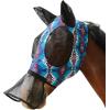 Horse Fly Mask with Nose Skirt Fine Mesh Sleek Pull-on Design Green Tribe L (Full Size)