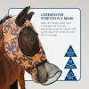 Horse Fly Mask with Nose Skirt Fine Mesh Sleek Pull-on Design Skirt-Golden Stars (L; Full Size)