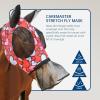 Horse Fly Mask with Nose Skirt Fine Mesh Sleek Pull-on Design-Cute Hearts (L; Full Size)