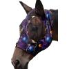 Mask Tech Horse Fly Mask Elasticity Breathable Fabric with UV Protection Soft Mesh for Horse Entwined Straps L(Everlasting Cosmos)