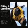 Mask Tech Horse Fly Mask Elasticity Breathable Fabric with UV Protection Soft Mesh for Horse Entwined Straps L(Golden Matrix)