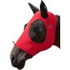 Mask Tech Horse Fly Mask Elasticity Breathable Fabric with UV Protection Soft Mesh for Horse Entwined Straps L(Lava Red)