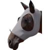 Mask Tech Horse Fly Mask Elasticity Breathable Fabric with UV Protection Soft Mesh for Horse Everlasting Cosmos L(Grey)