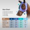 Ultra Lightweight UV-Proof Full Visibility Stretchy Horse Fly Mask Long Nose with Ears Colorful Dots L Full Size