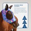 Ultra Lightweight UV-Proof Full Visibility Stretchy Horse Fly Mask Long Nose with Ears Colorful Dots L Full Size