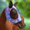 Ultra Lightweight UV-Proof Full Visibility Stretchy Horse Fly Mask Long Nose with Ears Colorful Dots L Full Size