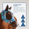 Ultra Lightweight UV-Proof Full Visibility Stretchy Horse Fly Mask Long Nose with Ears-Green Paint (L Full Size)