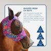 Ultra Lightweight UV-Proof Full Visibility Stretchy Horse Fly Mask Long Nose with Ears-Pink Leopard (L; Full Size)