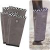 Fine Mesh Fly Boots Loose Fitting & Non-Slip Horse Fly Leggings Fleece Air Flow (Set of 4)(Vintage Grey)