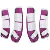 Harrison Howard Horse Fly Boots Leg Guards Fly Boots Protection Set of 4 Aqua Medium Cob(Amethyst)