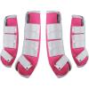 Harrison Howard Horse Fly Boots Leg Guards Fly Boots Protection Set of 4 Aqua Medium Cob(Magenta)