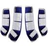 Harrison Howard Horse Fly Boots Leg Guards Fly Boots Protection Set of 4 Aqua Medium Cob(Navy)