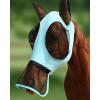 Harrison Howard Horse Fly Mask with Detachable Nose Cover-Ice Blue (L; Full Size)