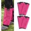 Harrison Howard Loose-Fitting Horse Fly Leggings Breathable, Tear-Resistant Fine Mesh Leg Guards Stay-on Comfortable Fly Boots (Set of 4) Blue Pony(Magenta)