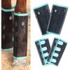 Harrison Howard Loose-Fitting Horse Fly Leggings Breathable, Tear-Resistant Fine Mesh Leg Guards Stay-on Comfortable Fly Boots (Set of 4)(Summer Mint)