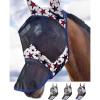 Harrison Howard LumiVista Horse Fly Mask Long Nose with Ears UV Protection for Horse Dream Star L Full Size(Dream Star)