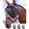 Harrison Howard LumiVista Horse Fly Mask Standard with Ears UV Protection for Horse Pastel Mix L Full Size(Abstract Graffiti)