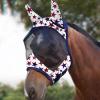 Harrison Howard LumiVista Horse Fly Mask Standard with Ears UV Protection for Horse Pastel Mix L Full Size(Dream Star)