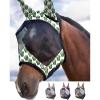 Harrison Howard LumiVista Horse Fly Mask Standard with Ears UV Protection for Horse Pastel Mix L Full Size(Green Cactus)