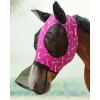 Horse Fly Mask with Nose Skirt Fine Mesh Sleek Pull-on Design Pink Skirt Pink Bits L (Full Size)