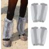 Universal Size Horse Leggings Fine Mesh Greatly Reduce Stomping Breathable Horse Boots Leg Wraps (Set of 4) Orange(Silver)