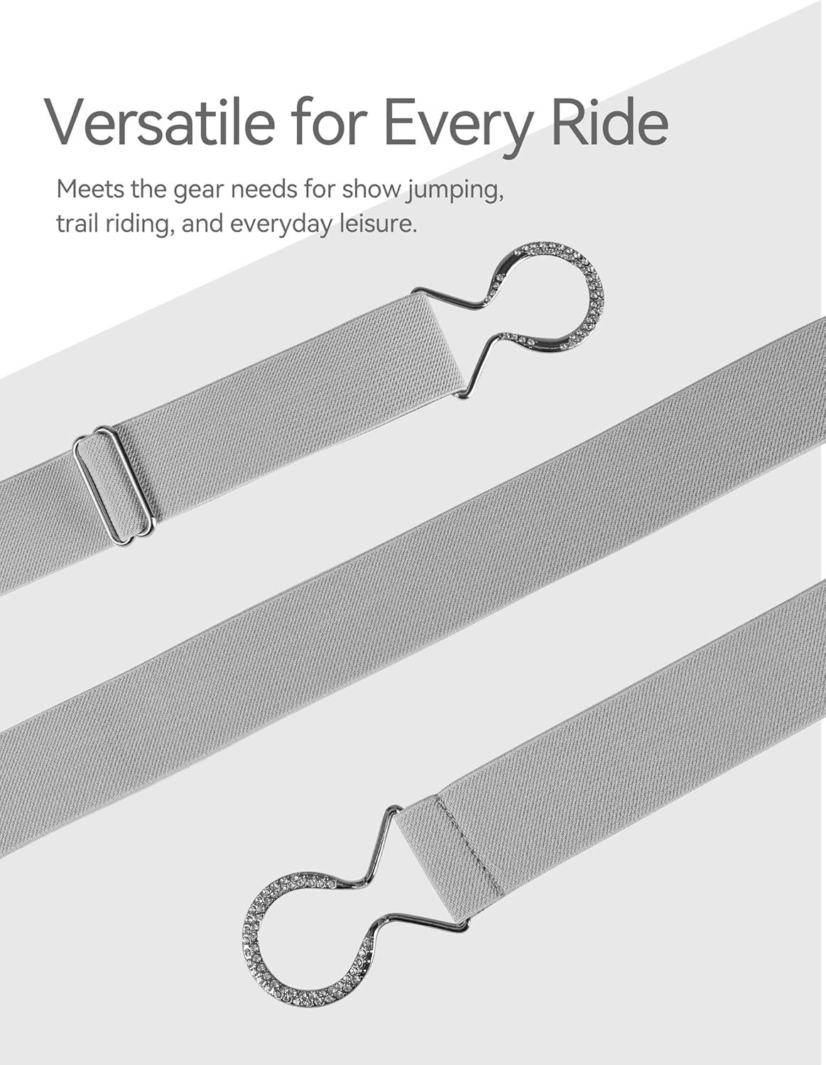 imageHarrison Howard Elastic Horse Riding Belt with Flat Buckle Stretchable for Horseback Riding Elastic Belt for WomenCombination 10