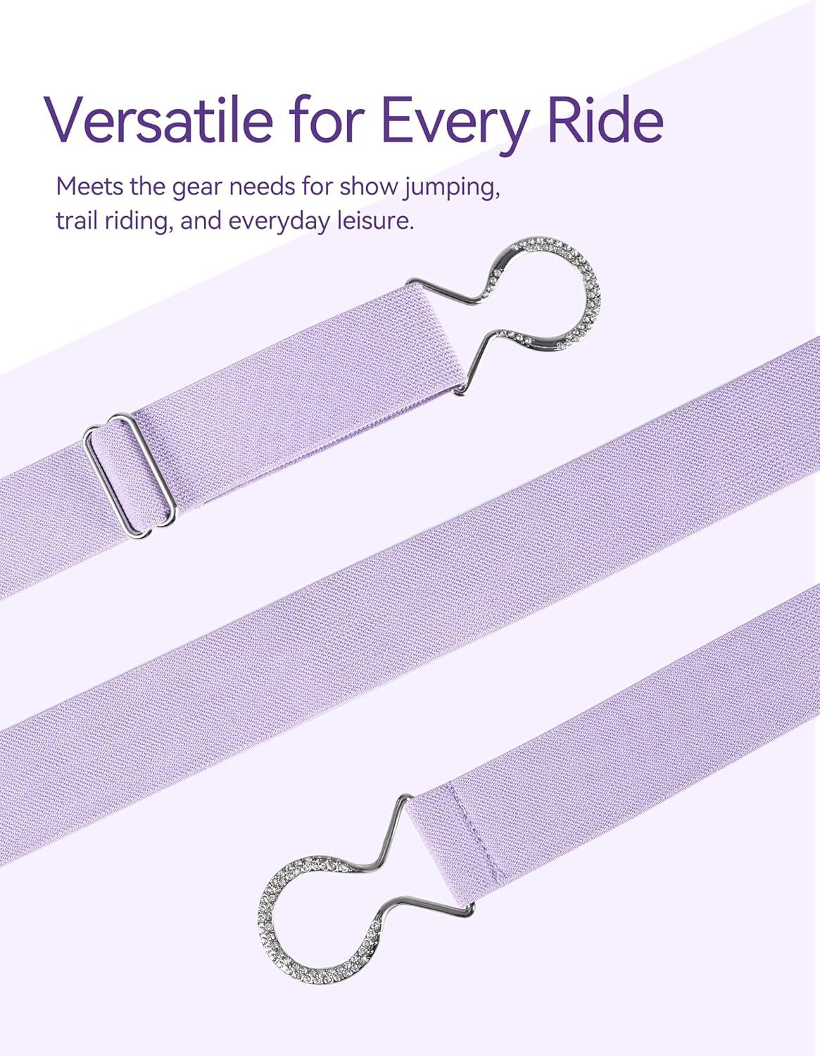 imageHarrison Howard Elastic Horse Riding Belt with Flat Buckle Stretchable for Horseback Riding Elastic Belt for WomenCombination 11