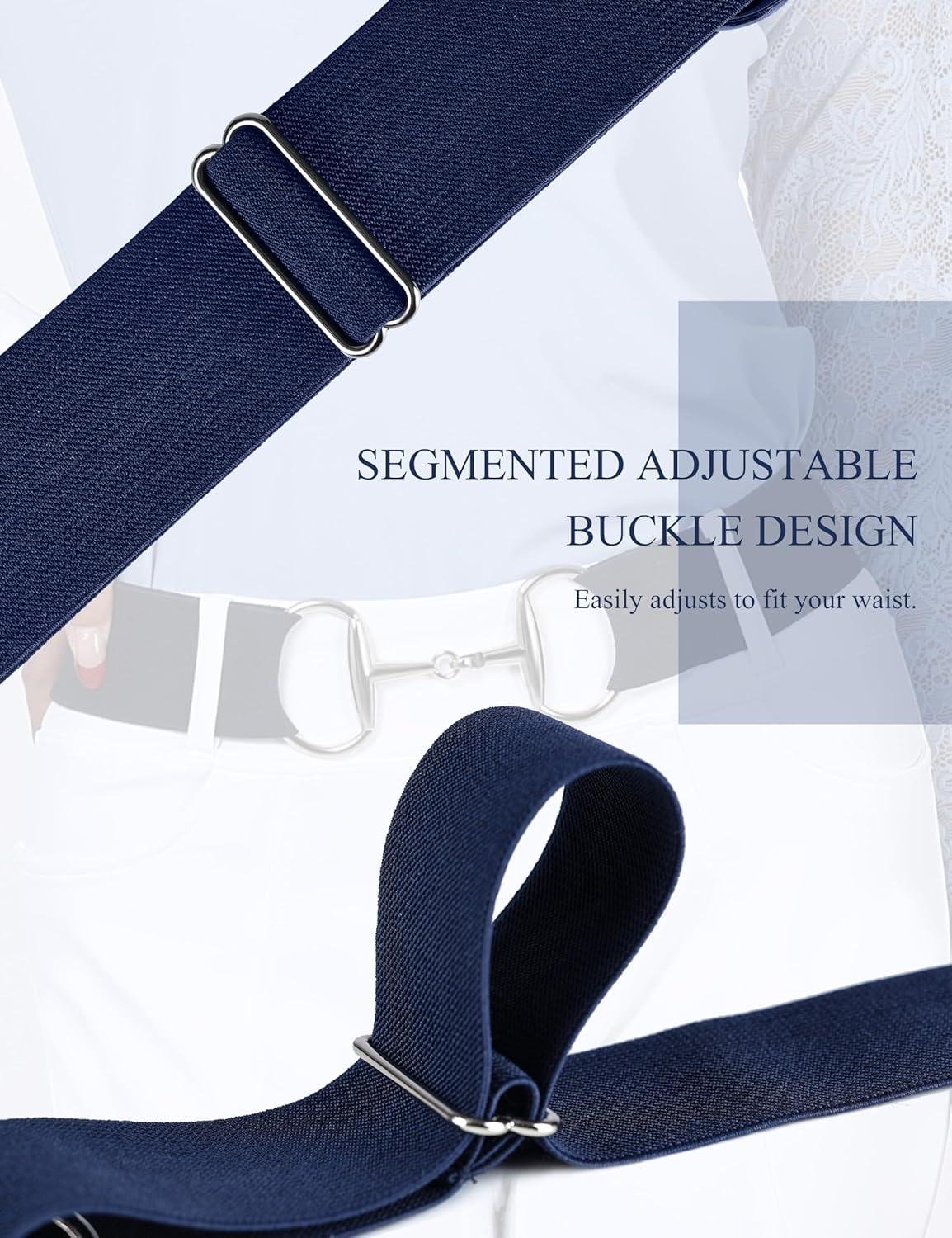 imageHarrison Howard Elastic Horse Riding Belt with Flat Buckle Stretchable for Horseback Riding Elastic Belt for WomenCombination 11