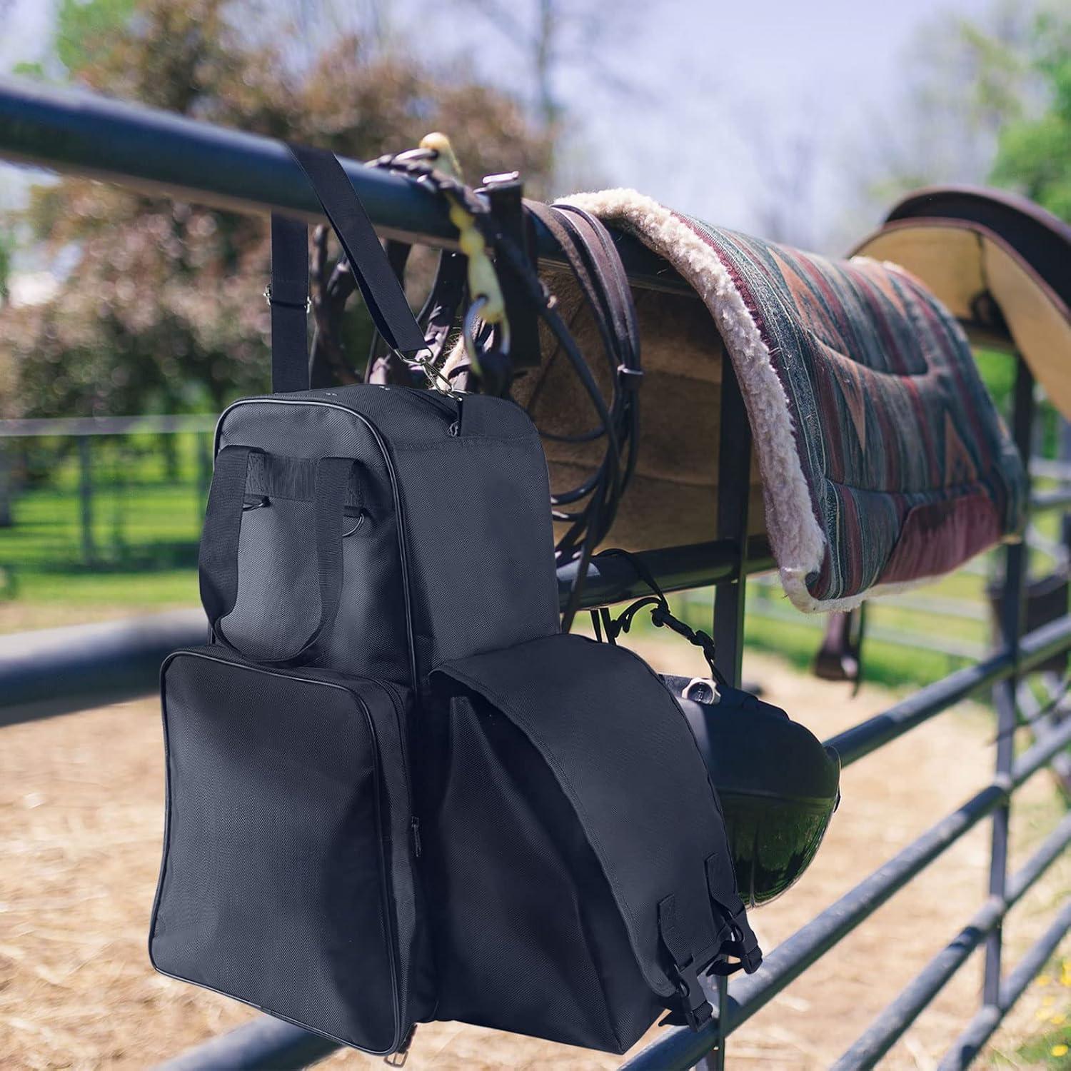 imageHarrison Howard Equestrian Pack Equipment MultiFunctional Carry Bag for Boots Helmet Horsewhip Horse Riding Pack EquipmentNavy