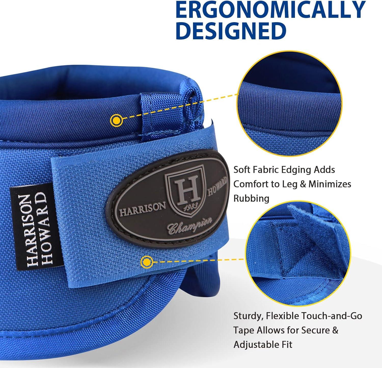 imageHarrison Howard Horse Bell Boots Overreach Bell Boots NoTurn Bell Boots for HorseDurable Protective Hoof BootBlue