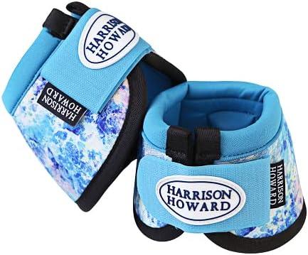imageHarrison Howard Horse Bell Boots Overreach Bell Boots NoTurn Bell Boots for HorseDurable Protective Hoof BootPastel Mix