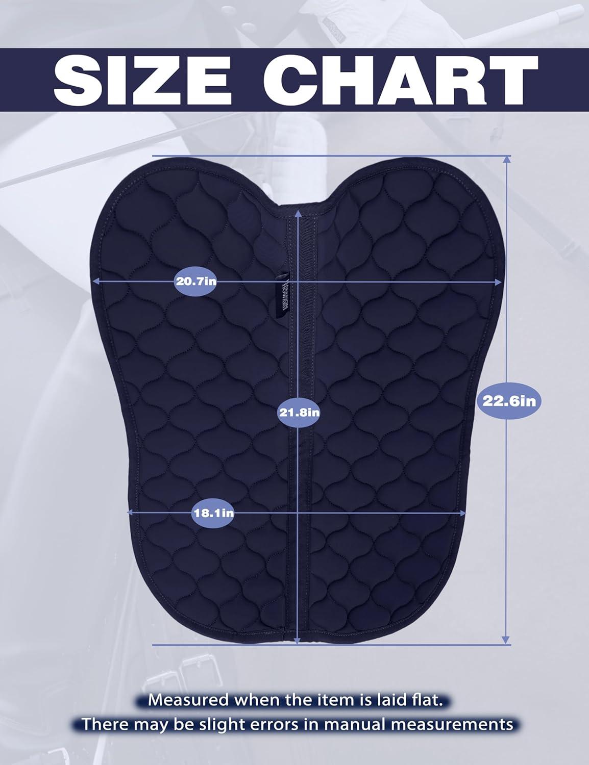 imageHarrison Howard Horse Half Pad ShockAbsorbing Soft ampamp Breathable English Saddle Pad for HorsesNavy