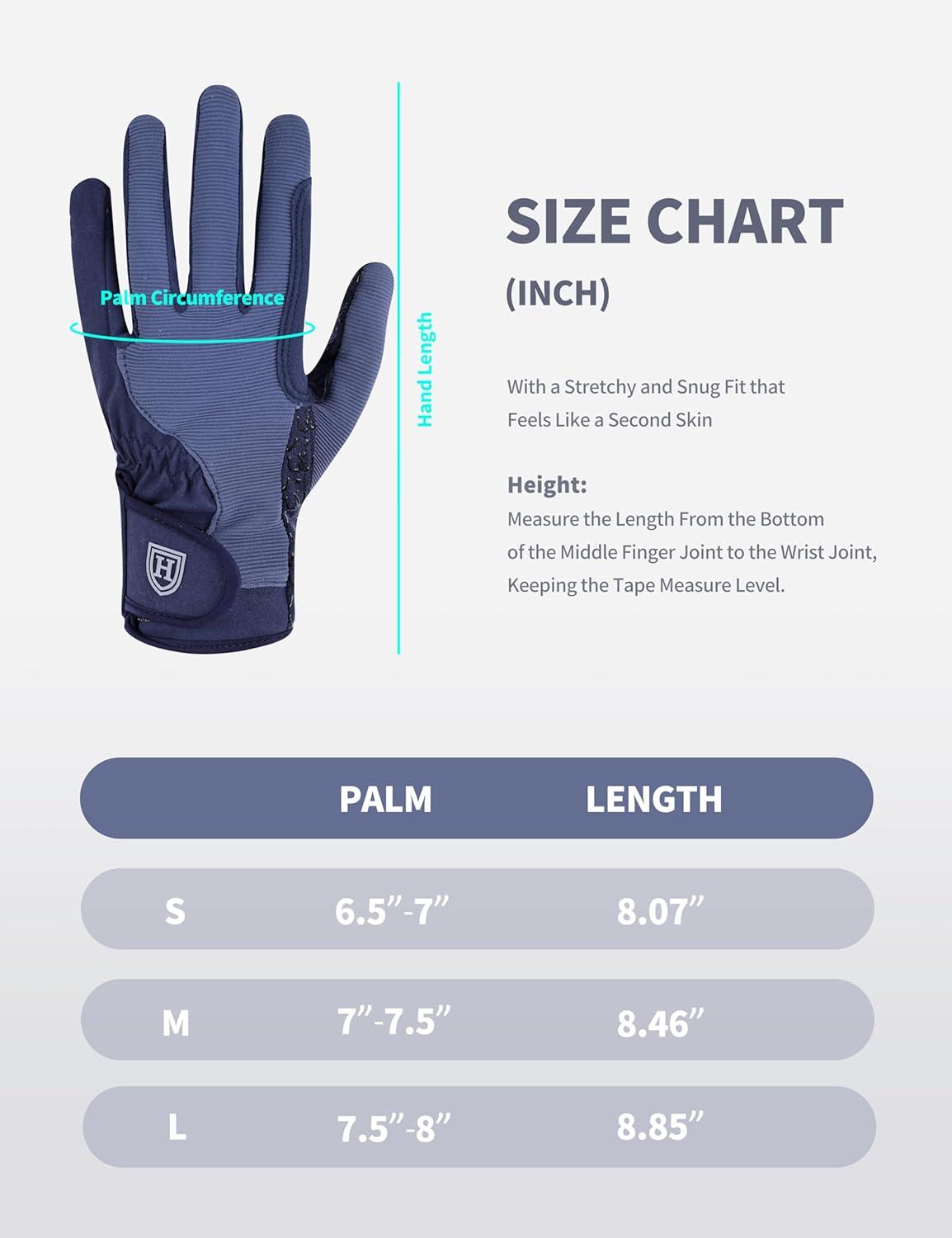 imageHarrison Howard Horse Riding Gloves AllSeason Lightweight NonSlip for Gardening Running Equestrian Riding Glovesnavy