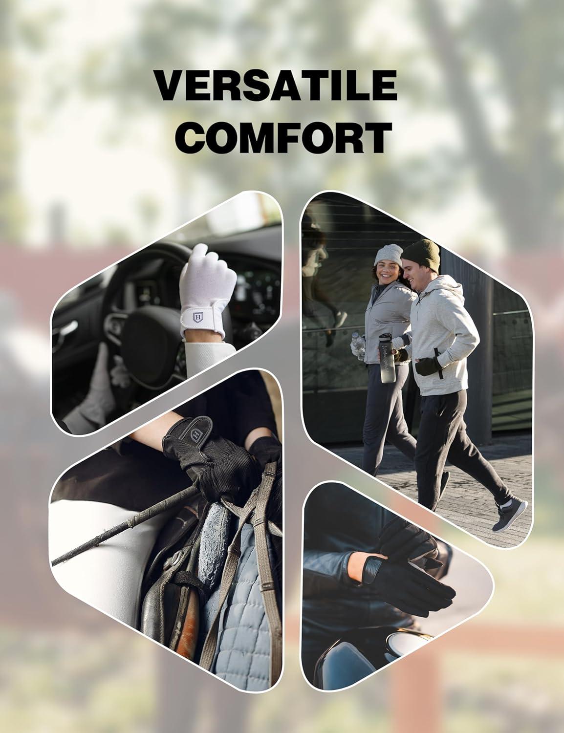 imageHarrison Howard Horse Riding Gloves Comfortable Grip Lightweight Gloves