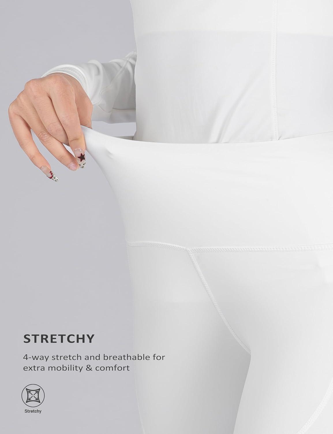 imageHarrison Howard Womens Riding Pants KneePatch Schooling Tights Horseback Riding Pants Equestrian BreechesOval White