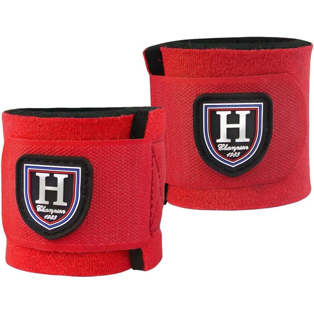 imageHarrison Howard Durable ShockAbsorbent Breathable Impact Protection Pastern Wraps for Horse Sold in Pairs Summer MintRed