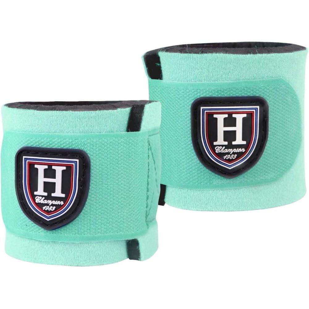 imageHarrison Howard Durable ShockAbsorbent Breathable Impact Protection Pastern Wraps for Horse Sold in Pairs Summer MintTurquoise