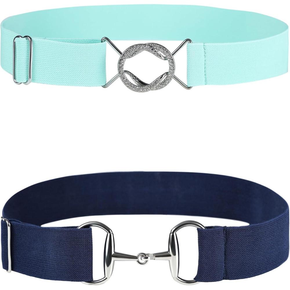 imageHarrison Howard Elastic Horse Riding Belt with Flat Buckle Stretchable for Horseback Riding Elastic Belt for WomenCombination 12