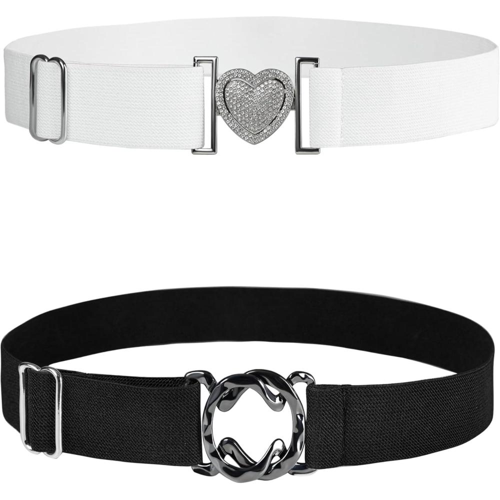 imageHarrison Howard Elastic Horse Riding Belt with Flat Buckle Stretchable for Horseback Riding Elastic Belt for WomenCombination 3